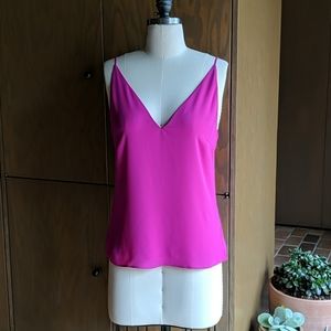 H&M Hot Pink V-Neck Spaghetti Strap Tank Top
